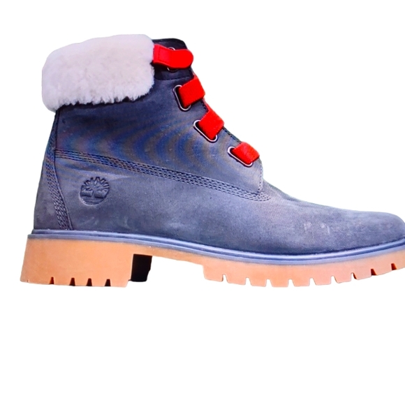 Timberland women JAYNE SHEARLING COLLAR BOOTS SIZE 8 - Picture 1 of 5